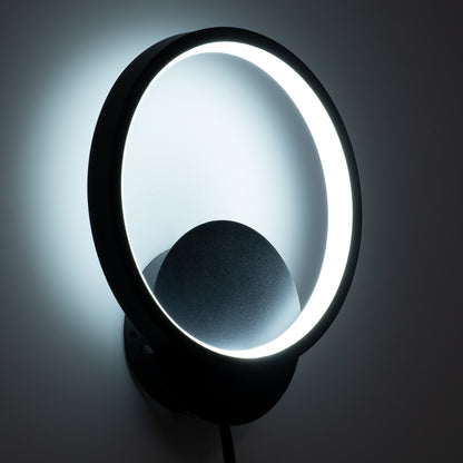 TED 61070 Φωτιστικό Τοίχου - Απλίκα Design LED CCT 9W 1080lm 300° AC 220-240V - Εναλλαγή Φωτισμού μέσω Διακόπτη On/Off All In One Ψυχρό 6000k+Φυσικό 4500k+Θερμό 2700k Μ20 x Π5.5 x Υ23cm - Μαύρο