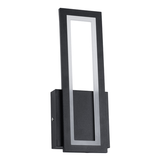 TIARA 61327 Φωτιστικό Τοίχου - Απλίκα Design LED CCT 12W 1440lm 360° AC 220-240V - Εναλλαγή Φωτισμού μέσω Διακόπτη On/Off All In One Ψυχρό 6000k+Φυσικό 4500k+Θερμό 2700k Μ12.5 x Π4 x Υ32cm - Μαύρο