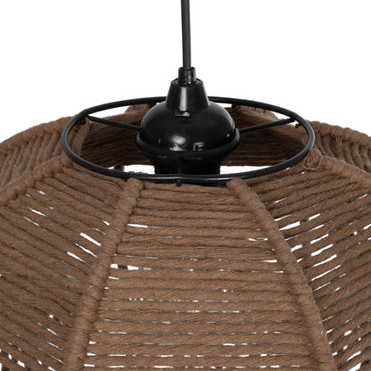 TONA 205-0016 Boho Κρεμαστό Φωτιστικό Οροφής με Ντουί 1 x E27 AC 220-240V IP20 - Καφέ- M40 x Π40 x Υ38