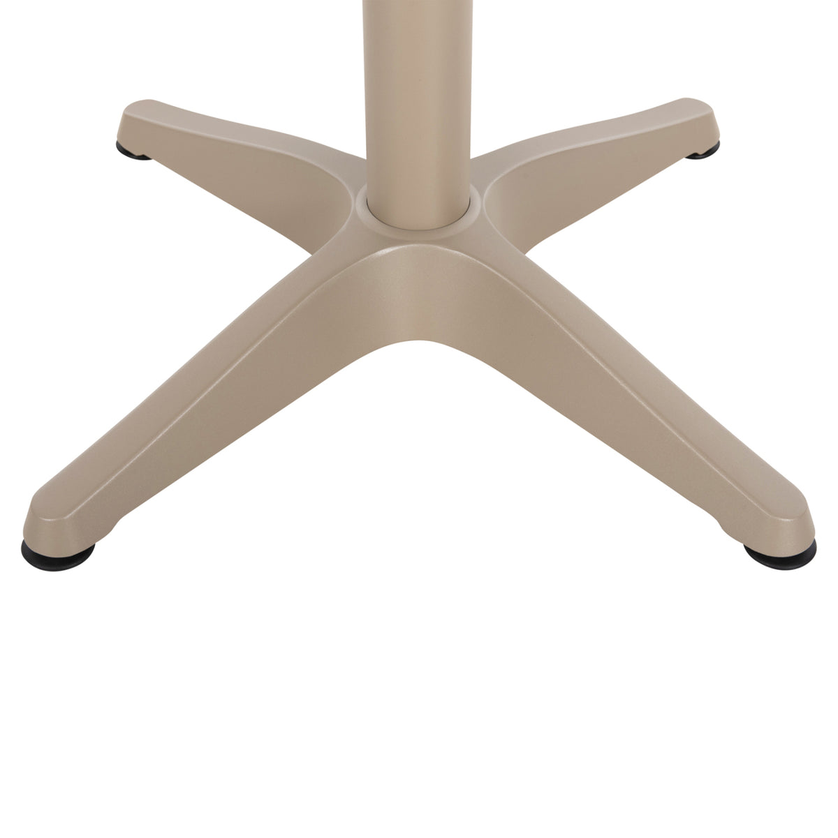 ΤΡΑΠΕΖΙ ΑΛΟΥΜΙΝΙΟΥ ΣΤΡΟΓΓΥΛΟ ALEXA ΣΑΜΠΑΝΙ POLYWOOD TOP ΦΥΣΙΚΟ Φ60x73