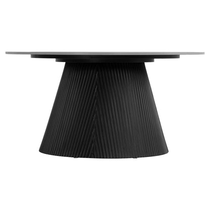 ΤΡΑΠΕΖΙ ΣΑΛΟΝΙΟΥ DUNCAN ΚΕΡΑΜΙΚΟ TOP MDF ΒΑΣΗ ΜΑΥΡΟ Φ80x41