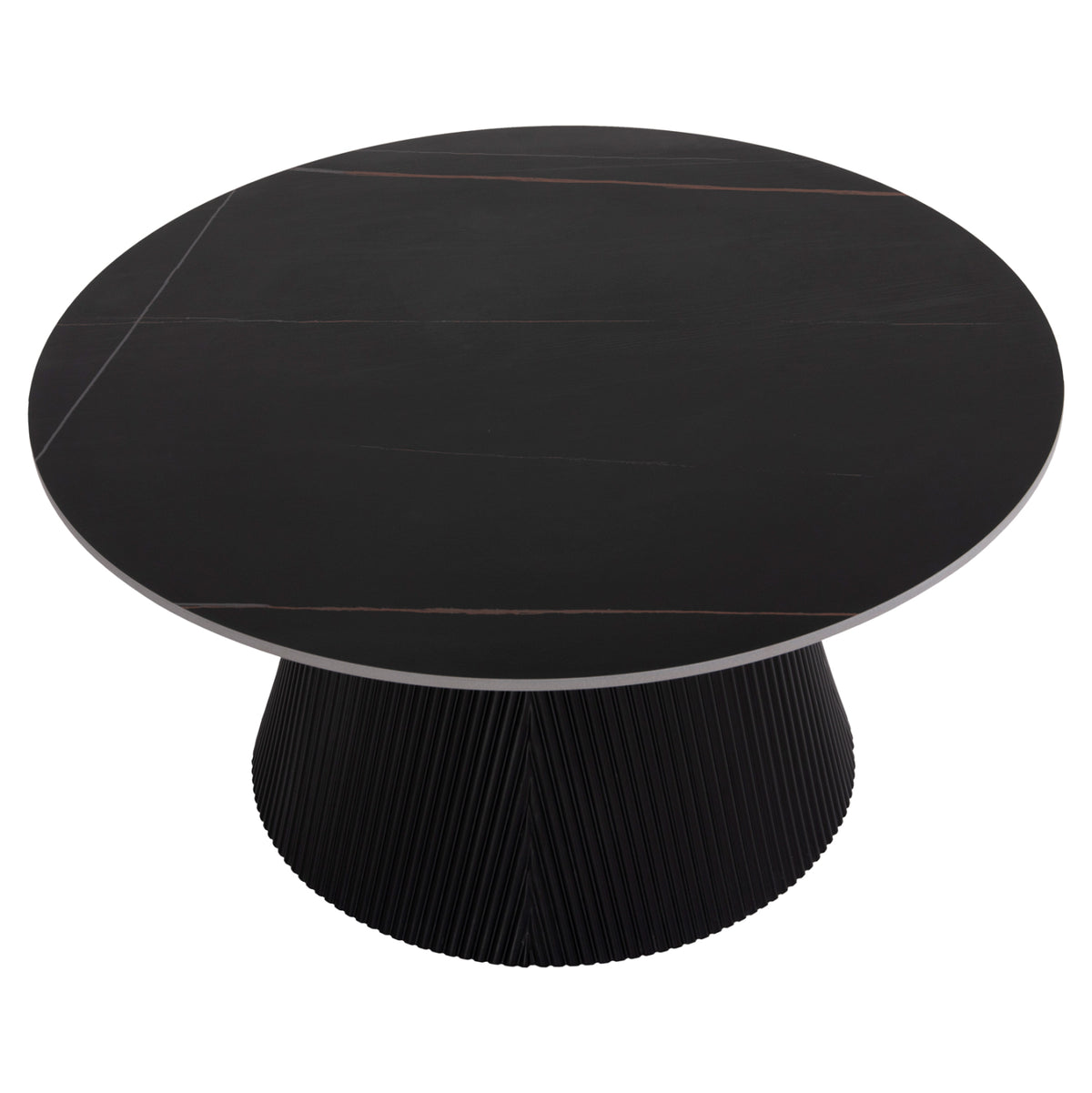 ΤΡΑΠΕΖΙ ΣΑΛΟΝΙΟΥ DUNCAN ΚΕΡΑΜΙΚΟ TOP MDF ΒΑΣΗ ΜΑΥΡΟ Φ80x41