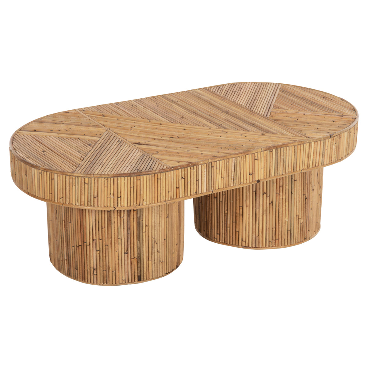 ΤΡΑΠΕΖΙ ΣΑΛΟΝΙΟΥ GATSBY ΟΒΑΛ TOP RATTAN ΧΡΩΜΑ ΦΥΣΙΚΟ 110x59x39