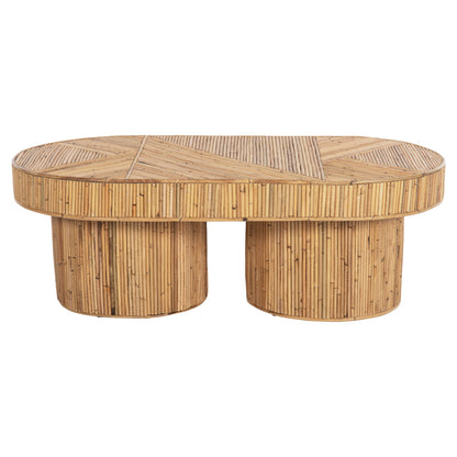ΤΡΑΠΕΖΙ ΣΑΛΟΝΙΟΥ GATSBY ΟΒΑΛ TOP RATTAN ΧΡΩΜΑ ΦΥΣΙΚΟ 110x59x39