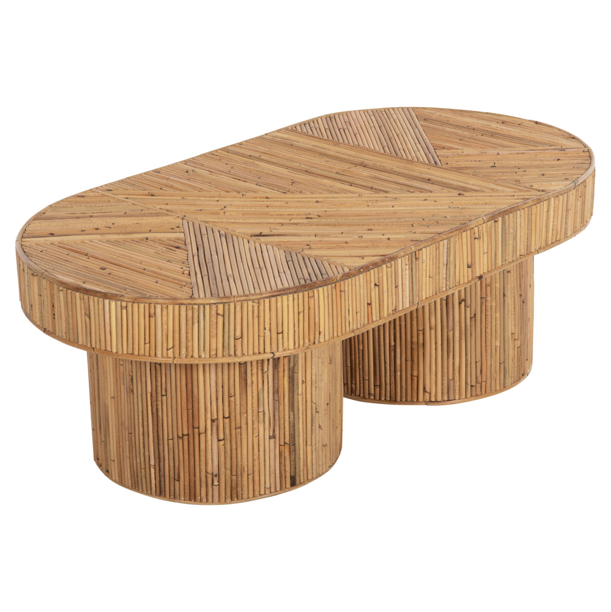 ΤΡΑΠΕΖΙ ΣΑΛΟΝΙΟΥ GATSBY ΟΒΑΛ TOP RATTAN ΧΡΩΜΑ ΦΥΣΙΚΟ 110x59x39