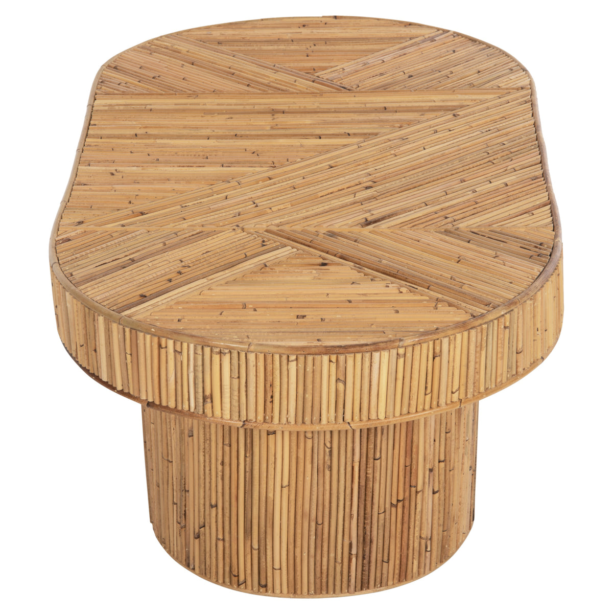 ΤΡΑΠΕΖΙ ΣΑΛΟΝΙΟΥ GATSBY ΟΒΑΛ TOP RATTAN ΧΡΩΜΑ ΦΥΣΙΚΟ 110x59x39