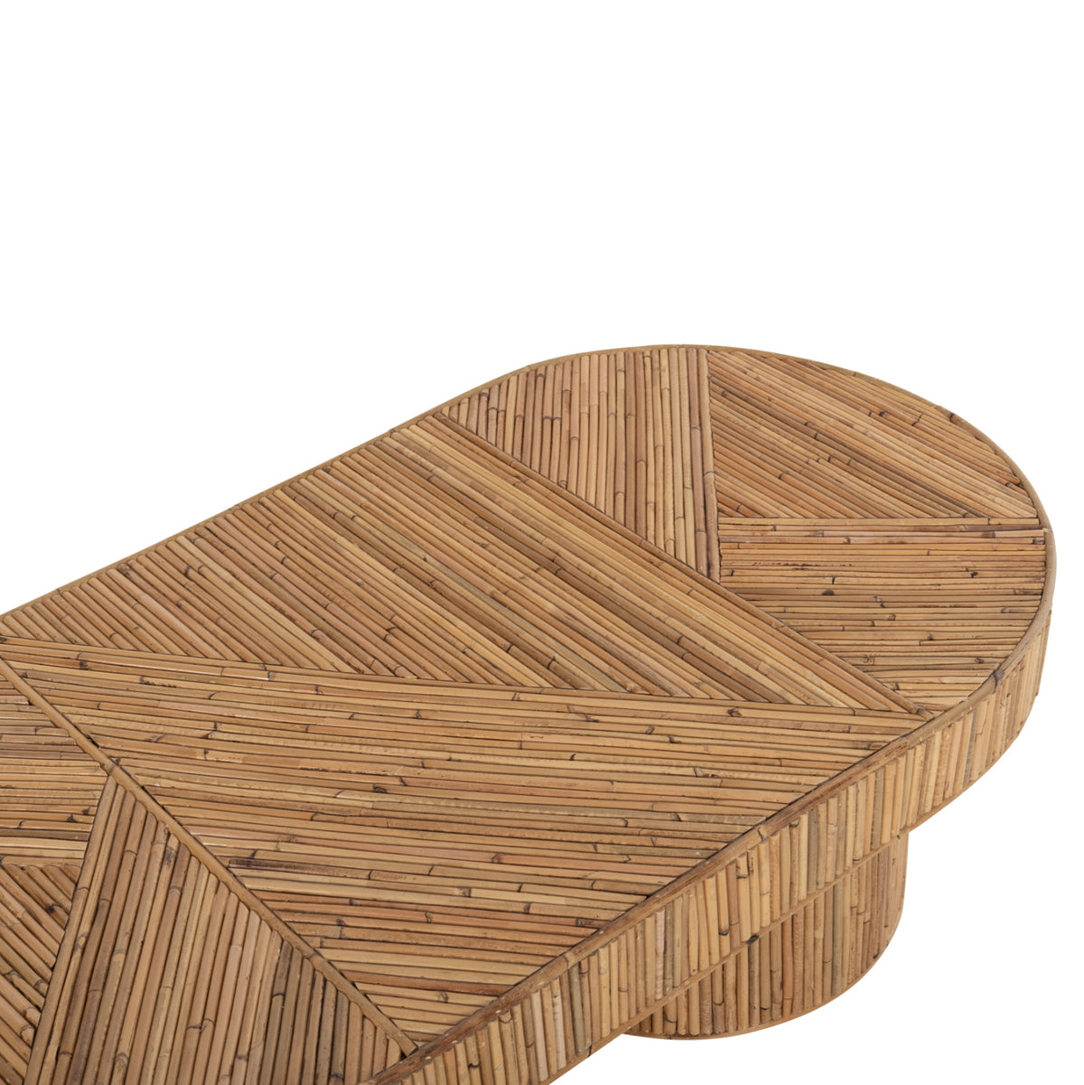 ΤΡΑΠΕΖΙ ΣΑΛΟΝΙΟΥ GATSBY ΟΒΑΛ TOP RATTAN ΧΡΩΜΑ ΦΥΣΙΚΟ 110x59x39