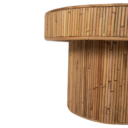 ΤΡΑΠΕΖΙ ΣΑΛΟΝΙΟΥ GATSBY ΟΒΑΛ TOP RATTAN ΧΡΩΜΑ ΦΥΣΙΚΟ 110x59x39
