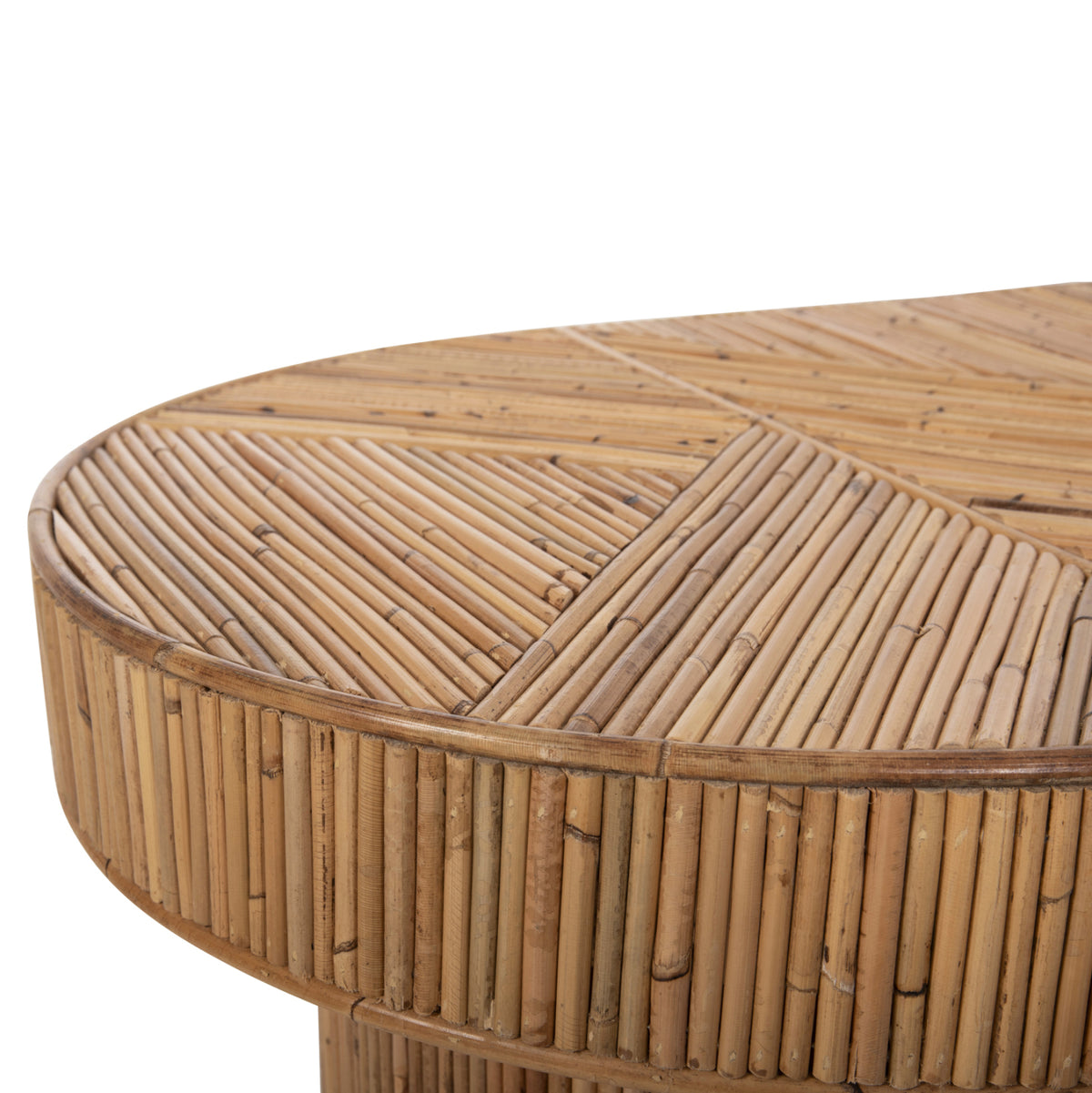 ΤΡΑΠΕΖΙ ΣΑΛΟΝΙΟΥ GATSBY ΟΒΑΛ TOP RATTAN ΧΡΩΜΑ ΦΥΣΙΚΟ 110x59x39