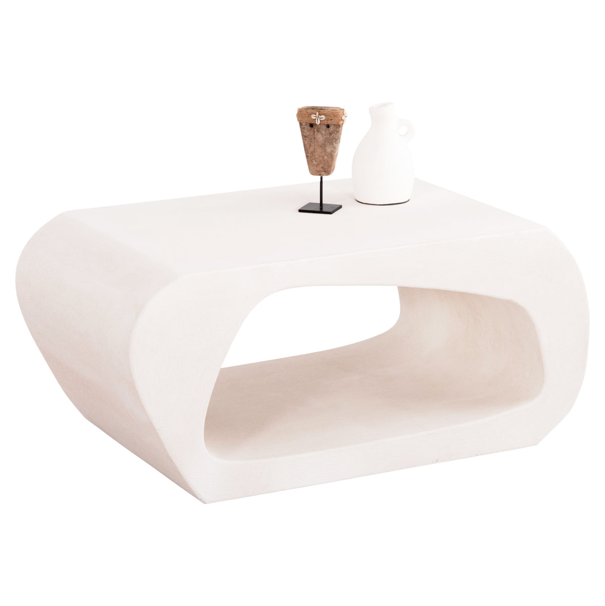 ΤΡΑΠΕΖΙ ΣΑΛΟΝΙΟΥ SANTORINI MDF ΣΕ ΥΠΟΛΕΥΚΟ ΧΡΩΜΑ 100x60x45