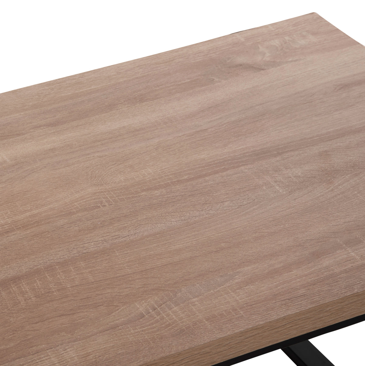 ΤΡΑΠΕΖΙ ΣΑΛΟΝΙΟΥ SHABEN MDF SONOMA ΜΑΥΡΗ ΜΕΤΑΛΛΙΚΗ ΒΑΣΗ 120x60x46