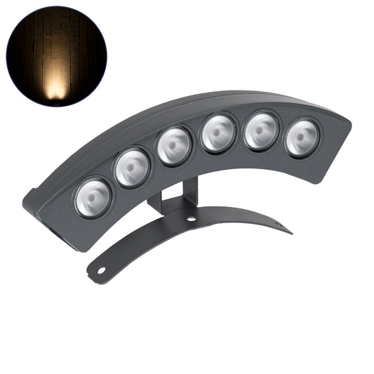 TREELIGHT-PLANTE 90456 Κυρτή Μπάρα Φωτισμού Wall Washer για Φυτά - Δέντρα LED 6W 660lm 15° DC 24V Αδιάβροχο IP65 Θερμό Λευκό 2700K Dimmable - Γκρι Ανθρακί - Μ17.5 x Π4.5 x Υ8