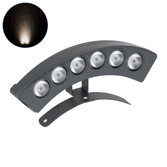 TREELIGHT-PLANTE 90457 Κυρτή Μπάρα Φωτισμού Wall Washer για Φυτά - Δέντρα LED 6W 690lm 15° DC 24V Αδιάβροχο IP65 Φυσικό Λευκό 4500K Dimmable - Γκρι Ανθρακί - Μ17.5 x Π4.5 x Υ8