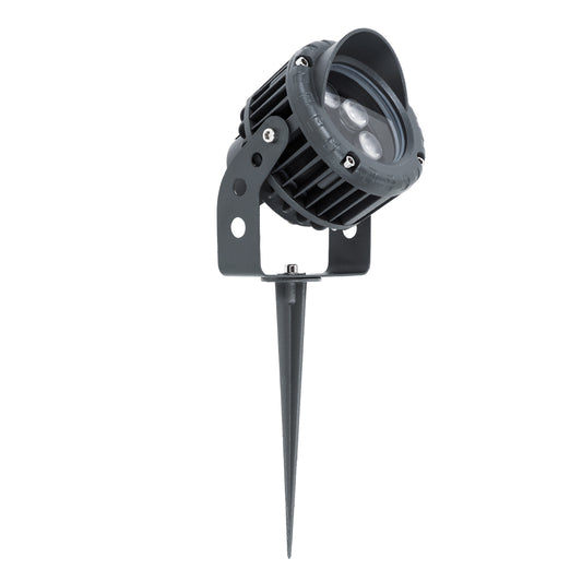 TREELIGHT-VINA 90357 Σποτ Φωτισμού με Αντιθαμβωτική Γρίλια για Φυτά - Δέντρα με Βάση Κήπου / Καρφωτό LED 6W 660lm 10° DC 24V Αδιάβροχο IP65 Θερμό Λευκό 2700K Dimmable - Γκρι Ανθρακί - Μ13 x Π9.5 x Υ9.5