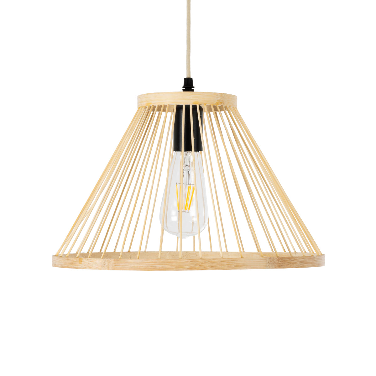 TYGEE 01930 Boho Κρεμαστό Φωτιστικό Οροφής με Ντουί 1 x E27 AC 220-240V IP20 - Μπεζ - Μ35 x Π35 x Υ22