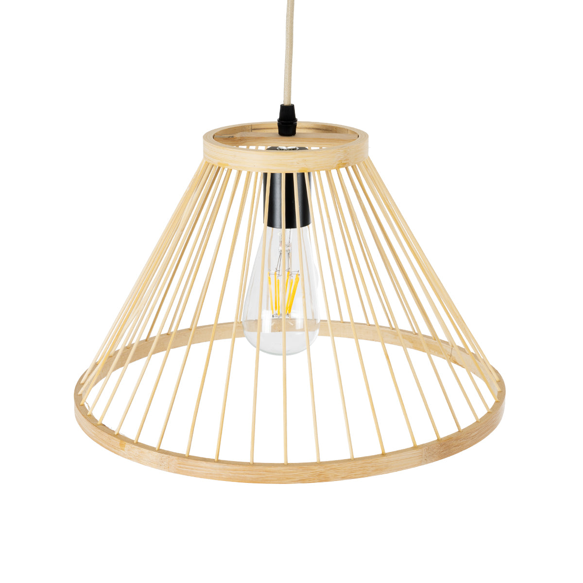 TYGEE 01930 Boho Κρεμαστό Φωτιστικό Οροφής με Ντουί 1 x E27 AC 220-240V IP20 - Μπεζ - Μ35 x Π35 x Υ22