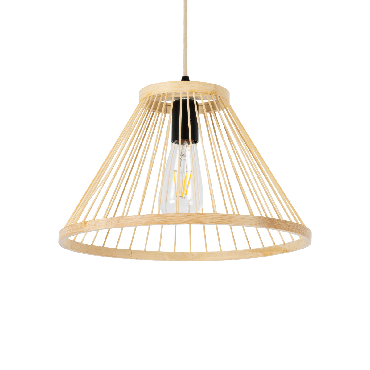 TYGEE 01930 Boho Κρεμαστό Φωτιστικό Οροφής με Ντουί 1 x E27 AC 220-240V IP20 - Μπεζ - Μ35 x Π35 x Υ22