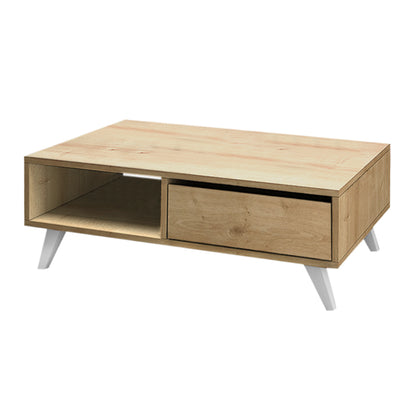 Τραπεζάκι Σαλονιού Aster από Μελαμίνη Χρώμα Sonoma 120x56x40