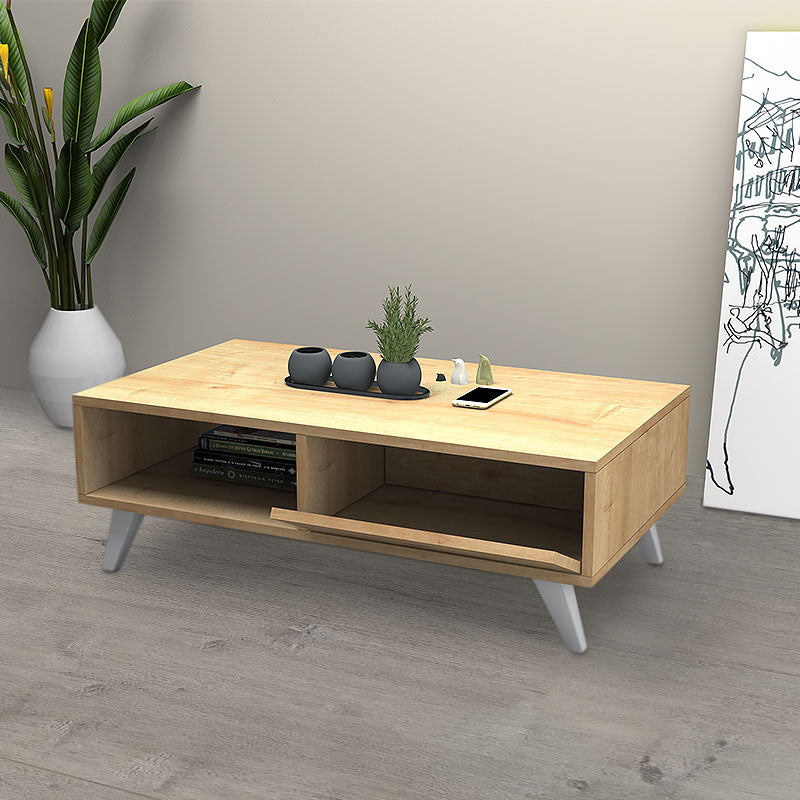 Τραπεζάκι Σαλονιού Aster από Μελαμίνη Χρώμα Sonoma 120x56x40