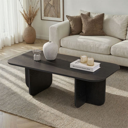 Τραπεζάκι Σαλονιού Becaj Χρώμα Black Wood 120x60x41,4