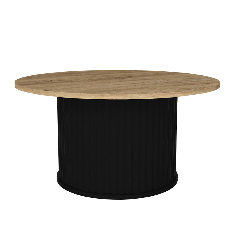Τραπεζάκι Σαλονιού Bohema Χρώμα Μαύρο - Sepet Oak Ø85x43,2