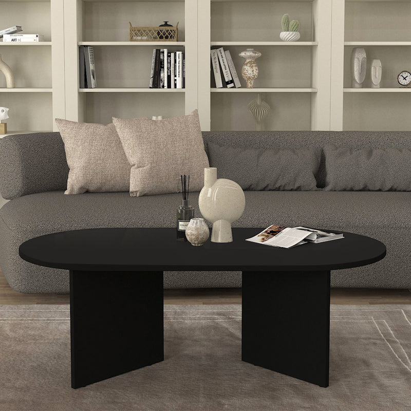 Τραπεζάκι Σαλονιού Cortado Χρώμα Μαύρο 120x60x39,6