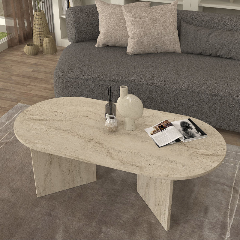 Τραπεζάκι Σαλονιού Cortado Χρώμα Travertine 120x60x39,6