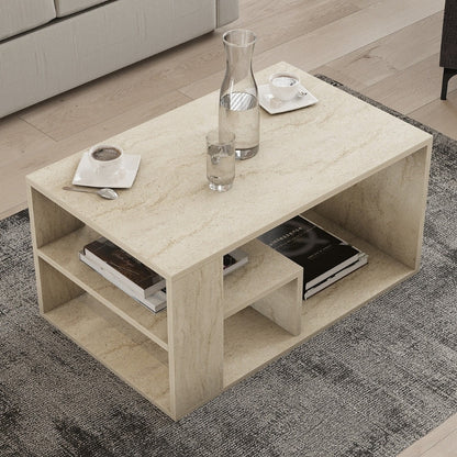 Τραπεζάκι Σαλονιού Rodom Χρώμα Travertine 80x50x40