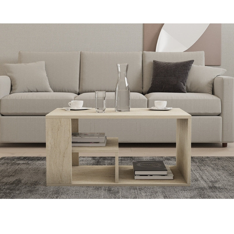 Τραπεζάκι Σαλονιού Rodom Χρώμα Travertine 80x50x40