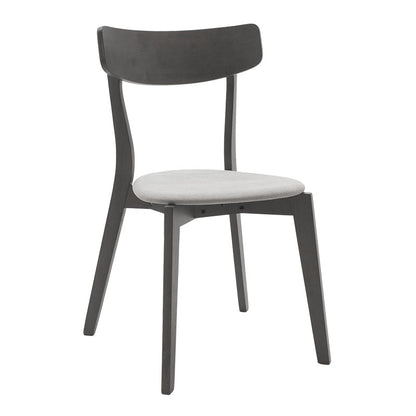 Τραπεζαρία Benson - Toto Σετ 5 Τμχ Rustic Grey - Ύφασμα Grey 80x80x75