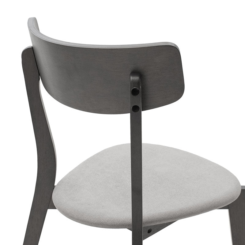 Τραπεζαρία Benson - Toto Σετ 5 Τμχ Rustic Grey - Ύφασμα Grey 80x80x75