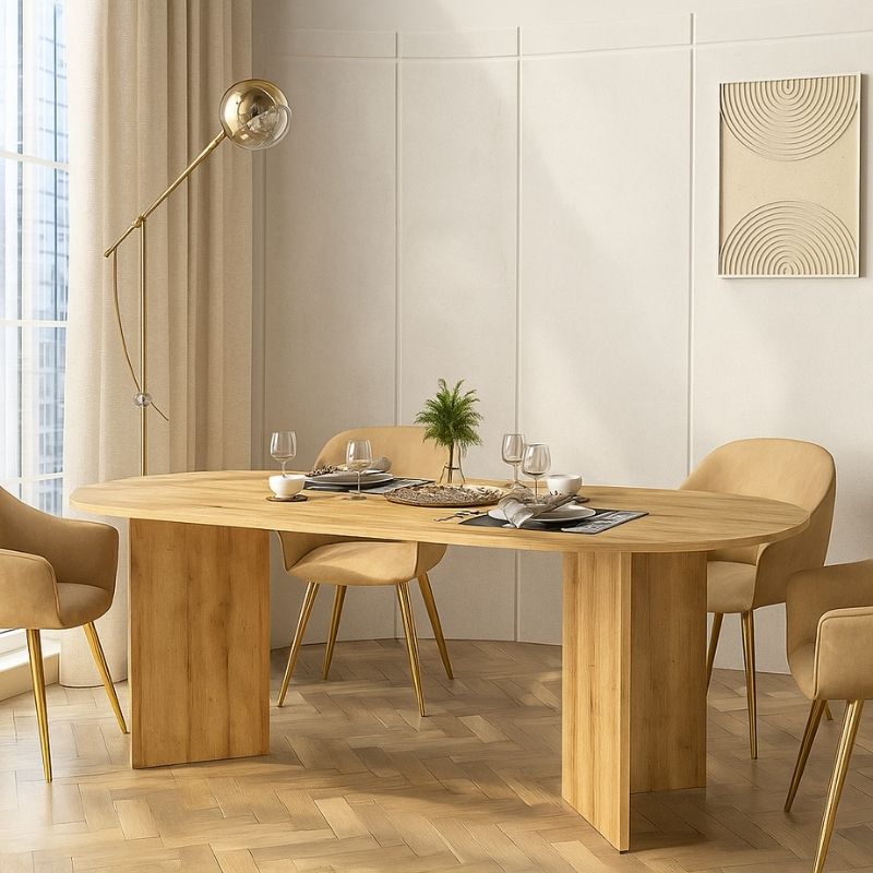 Τραπέζι Cortado Χρώμα Sapphire Oak 200x90x74