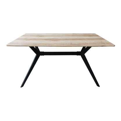 Τραπέζι Ezali Sonoma MDF με Μαύρα Μεταλλικά Πόδια 140x80x75