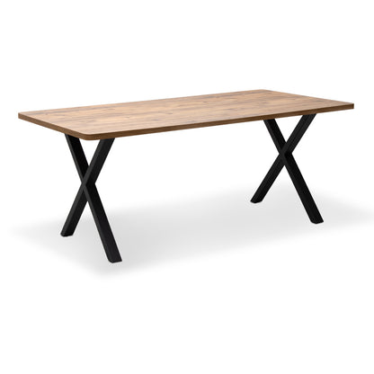 Τραπέζι Jeremy MDF - Μεταλλικό Χρώμα Ακακίας 160x80x75