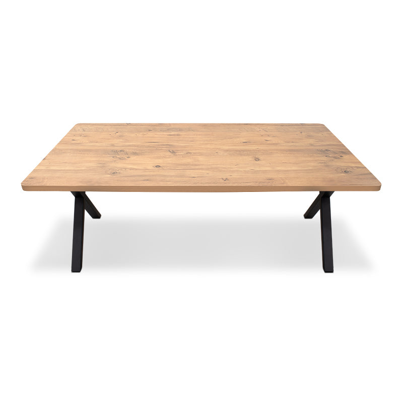 Τραπέζι Jeremy MDF - Μεταλλικό Χρώμα Ακακίας 160x80x75