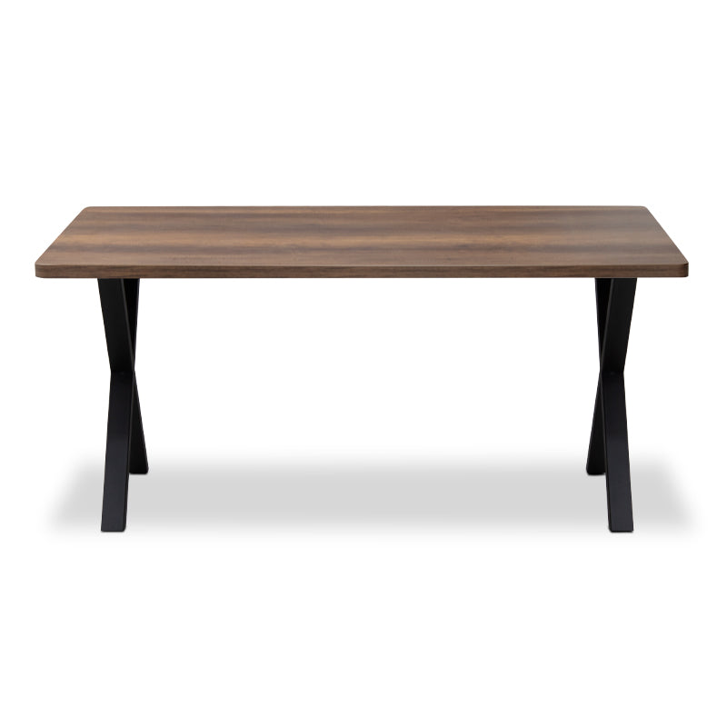 Τραπέζι Jeremy MDF - Μεταλλικό Χρώμα Καρυδί 140x80x75