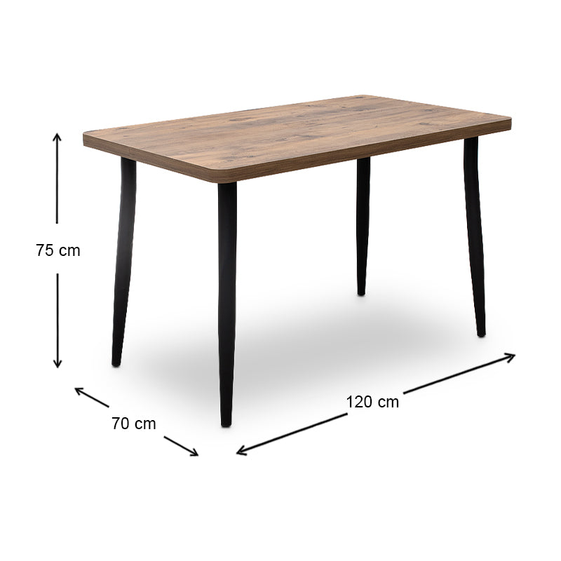 Τραπέζι Levico MDF - Μεταλλικό Χρώμα Ακακίας 120x70x75
