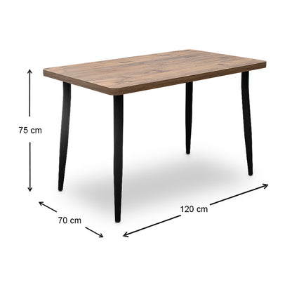 Τραπέζι Levico MDF - Μεταλλικό Χρώμα Ακακίας 120x70x75