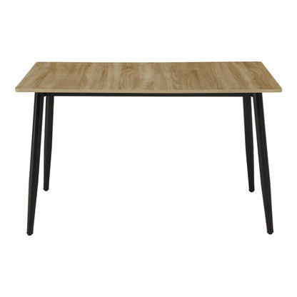 Τραπέζι Loza Sonoma MDF με Μαύρο Μεταλλικό Πόδι 120x70x73