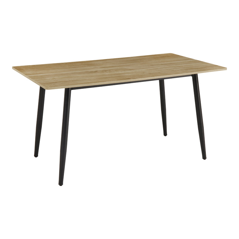 Τραπέζι Loza Sonoma MDF με Μαύρο Μεταλλικό Πόδι 140x80x73