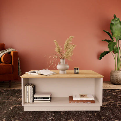 Τραπέζι Monik σε Oak-Ανοιχτό Γκρι Απόχρωση 90x56x40