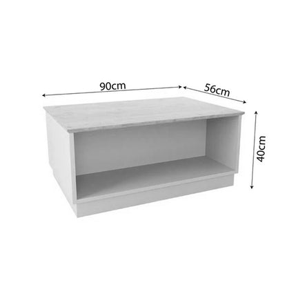 Τραπέζι Monik σε Oak-Ανοιχτό Γκρι Απόχρωση 90x56x40
