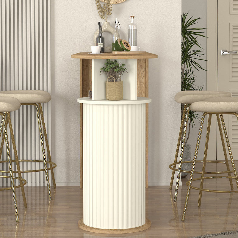 Τραπέζι Μπαρ Bohema Χρώμα Sepet Oak - Ivory 150x51,6x101,8