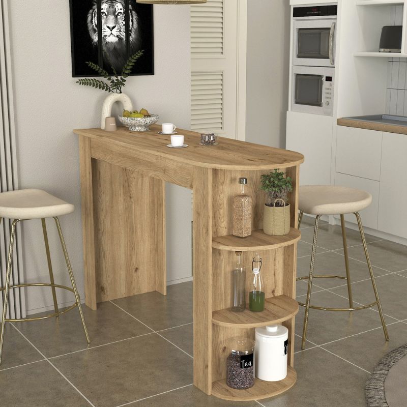 Τραπέζι Μπαρ Vigne Χρώμα Sepet Oak 150x51,6x101,8