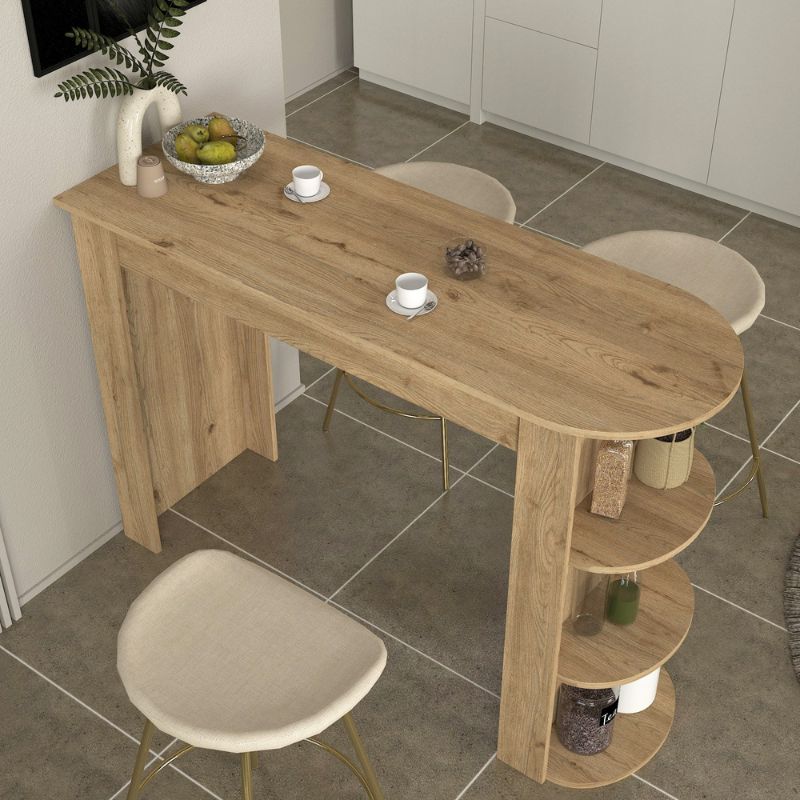 Τραπέζι Μπαρ Vigne Χρώμα Sepet Oak 150x51,6x101,8