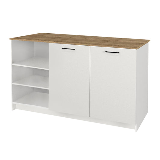 Τραπέζι - Πάγκος Κουζίνας Peres Χρώμα Λευκό - Sepet Oak 150x70x91,8