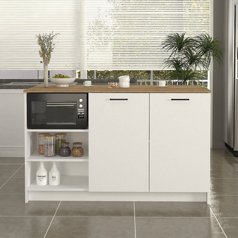 Τραπέζι - Πάγκος Κουζίνας Peres Χρώμα Λευκό - Sepet Oak 150x70x91,8