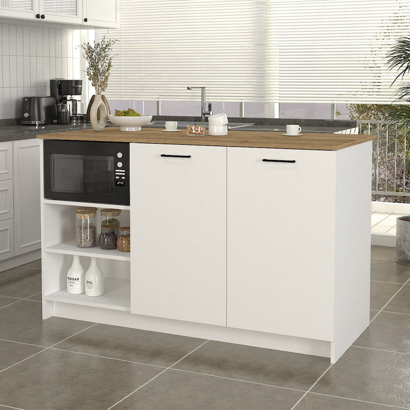 Τραπέζι - Πάγκος Κουζίνας Peres Χρώμα Λευκό - Sepet Oak 150x70x91,8