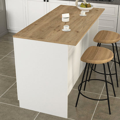 Τραπέζι - Πάγκος Κουζίνας Peres Χρώμα Λευκό - Sepet Oak 150x70x91,8