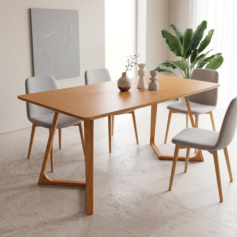 Τραπέζι Pendra MDF Επιφάνεια με Πόδι Ξύλο Μασίφ σε Sonoma Απόχρωση 150x80x75